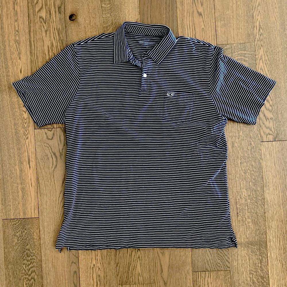 Vineyard Vines Navy & White Polo